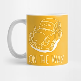 vintage car cartoon drawing Mug